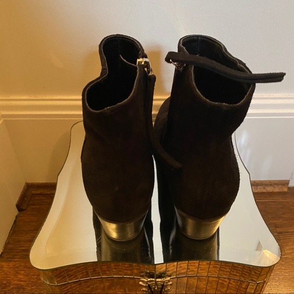 Formentini Black Suede Leather Bootie 37 - Picture 2 of 5